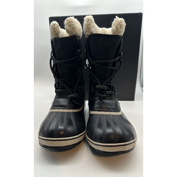 Sorel Yoot PAC Nylon Black Boots NY1962-010 Youth Size 7 Waterproof With Box - Picture 4 of 8
